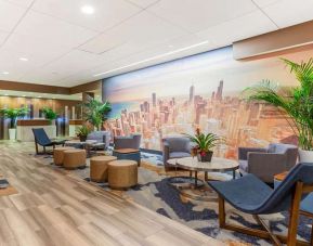 Lobby workspace at La Quinta Inn & Suites By Wyndham Chicago Downtown.