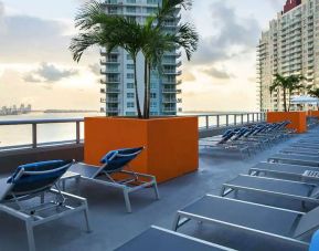 Hotel rooftop at Hyatt Centric Brickell Miami.