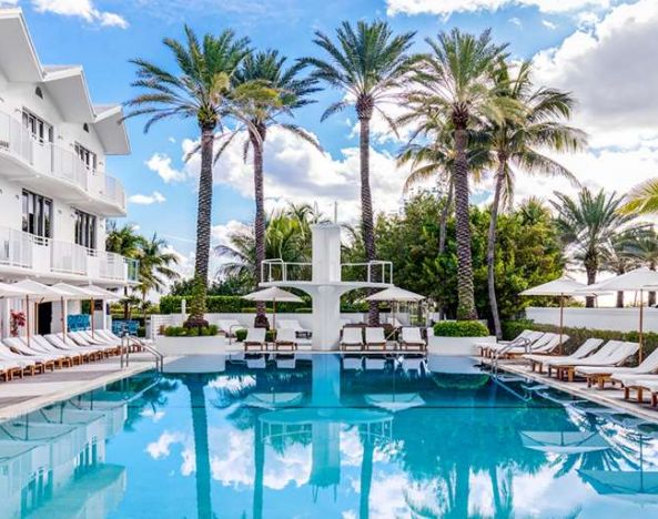 Outdoor pool area at Shelborne South Beach.