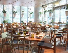 Dining area perfect for coworking at SLS South Beach.