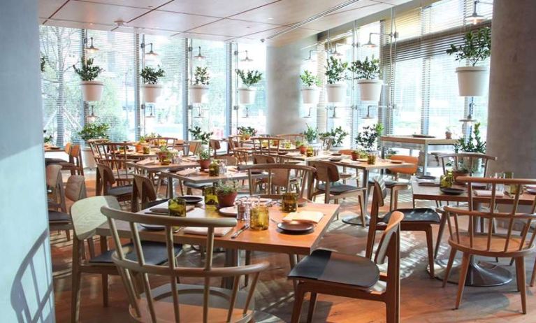 Dining area perfect for coworking at SLS South Beach.