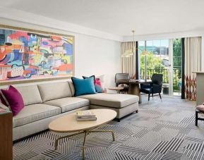 Spacious living room perfect as workspace at Le Parc.