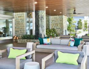 Outdoor patio perfect as workspace at AC Hotel By Marriott Beverly Hills.