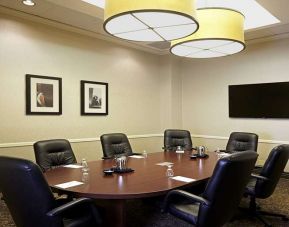 Meeting room wirh small table at Embassy Suites By Hilton LAX Airport North.