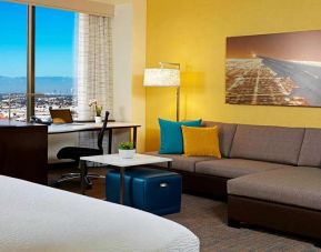 Living room perfect as workspace at Residence Inn By Marriott LAX Airport.