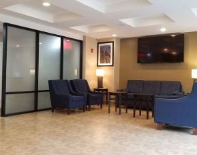 Lobby workspace at Days Inn Brooklyn Marine Park.