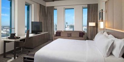 Day use room with natural light at H Hotel Los Angeles, Curio Collection By Hilton.
