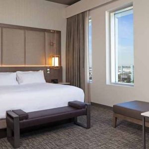 Day use room with natural light at H Hotel Los Angeles, Curio Collection By Hilton.
