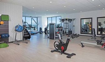 Fitness center available at H Hotel Los Angeles, Curio Collection By Hilton.
