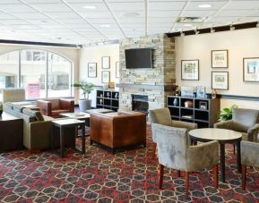 Cosy and well lit lounge and coworking space at Four Points by Sheraton Halifax.