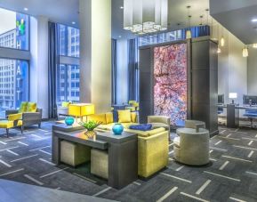 Comfortable lobby and coworking space at Hyatt Place Washington D.C/National Mall.