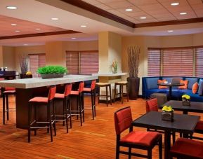 Comfortable lounge and coworking space at Courtyard By Marriott Toronto Airport.