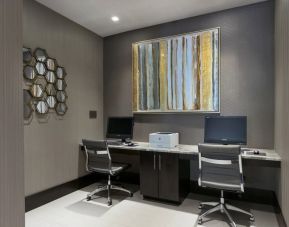 Dedicated business center with PC, internet, and printer at Courtyard Edgewater NYC.