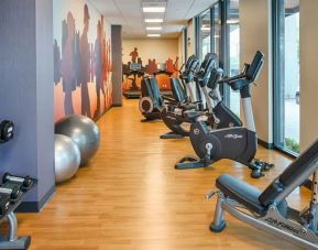 Fully equipped fitness center at Hyatt House Seattle Downtown.