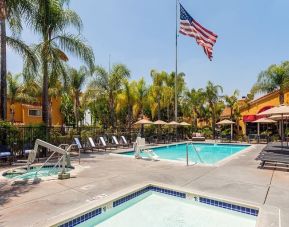 Highly accessible outdoor pool at Clementine Hotel & Suites Anaheim.