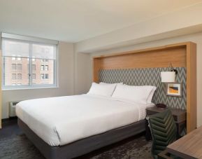 Comfortable delux king room with work station at Holiday Inn Wall Street.