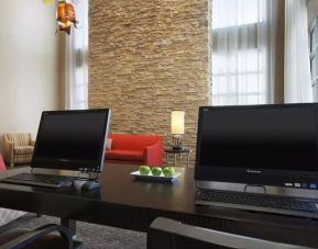 Dedicated business center with PC, internet, printers, and business desk at Cambria Hotel Miami Airport - Blue Lagoon.
