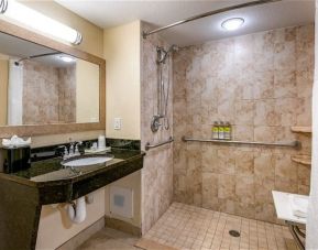 Private guest bathroom with shower at Holiday Inn Resort Lake Buena Vista.