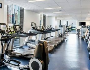 Hyatt Regency Chicago’s fitness center, complete with wide selection of exercise equipment.