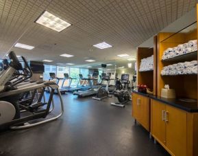 Equipped fitness center at Anaheim Marriott Suites.