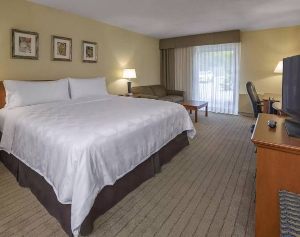 Guest room in Allure Hotel & Conference Centre, with double bed, sofa, and nearby window.