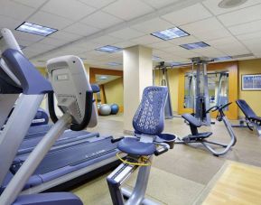 Fitness center available at Hilton Newark Airport.