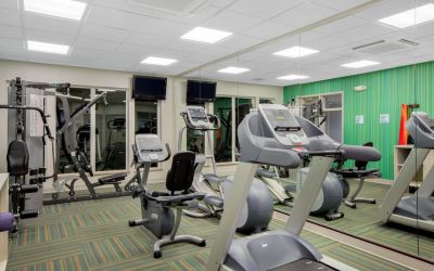 Well equipped fitness center at Holiday Inn Express & Suites Ontario.