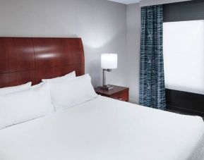 Comfortable king bedroom with natural light at Hilton Garden Inn Dallas/Allen.