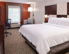 Spacious king bedroom with TV and work station at Holiday Inn Express Towson Baltimore N.