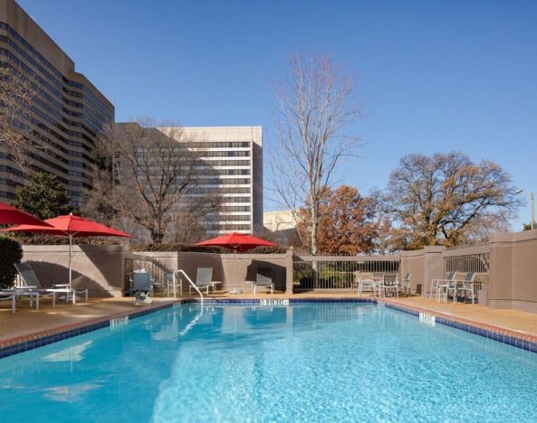 Stunning outdoor pool at Crowne Plaza Memphis Downtown.