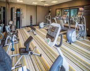 Well equipped fitness center at Hilton Garden Inn Pittsburgh Airport.