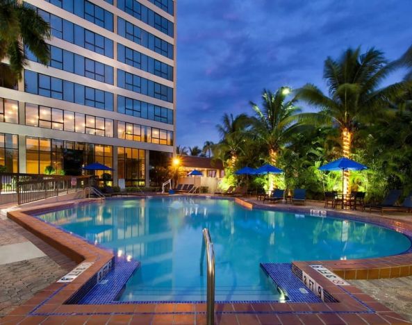 Stunning outdoor pool at Holiday Inn Miami West-Airport Area.