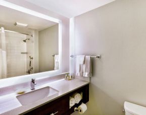Private guest bathroom with shower at Holiday Inn Miami West-Airport Area.