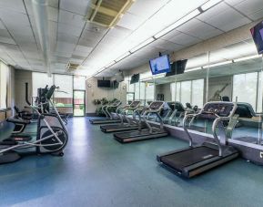 Well equipped fitness center at Holiday Inn Newark International Airport-North.