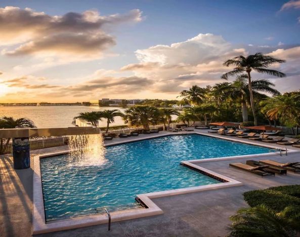 Stunning outdoor pool at Pullman Miami Airport.