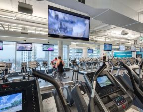 Well equipped fitness center at Ramada by Wyndham Vancouver Downtown.