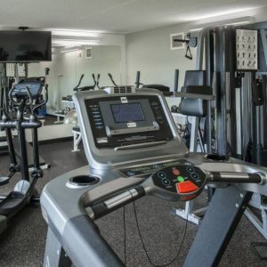 Rodd Miramichi River’s fitness center has a wide range of exercise machines.