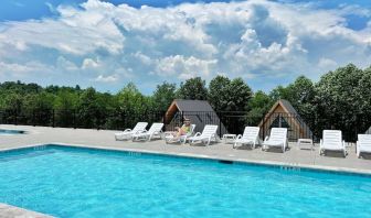 Luxurious outdoor pool at Skylaranna Hotel and Resort.