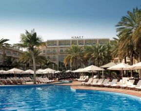 Stunning outdoor pool at Grand Hyatt Muscat.