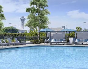 Relaxing cabanas available at Hyatt Regency at Los Angeles International Airport.