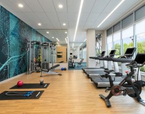 Well equipped fitness center at Hyatt Place National Harbor.