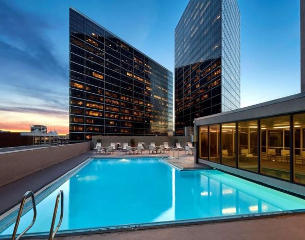 Stunning outdoor pool at Hyatt Regency Tulsa.