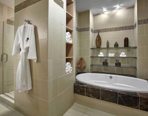 Private guest bathroom with shower at Hyatt Regency Tulsa.