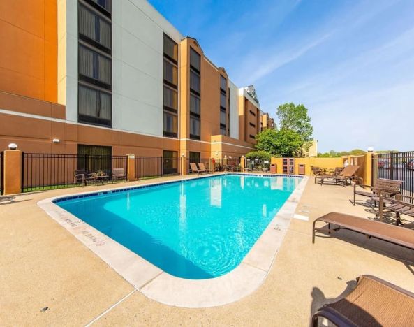 Stunning outdoor pool at Hyatt Place Louisville - East.