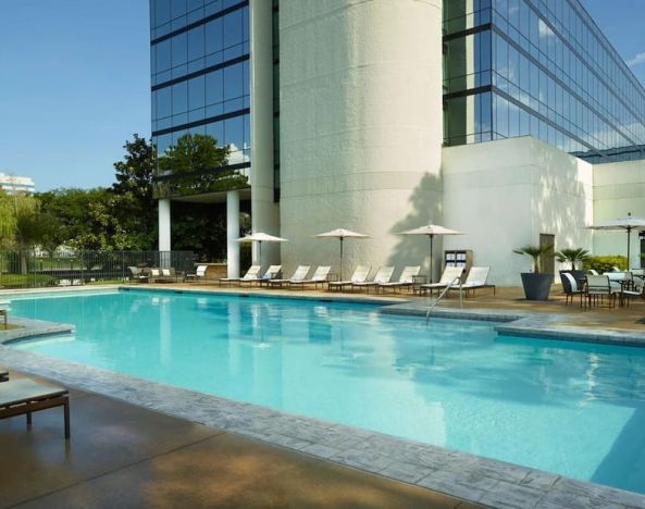 Stunning outdoor pool at Hyatt Regency Houston West.