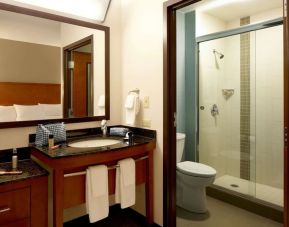 Private guest bathroom with shower at Hyatt Place Houston – North.