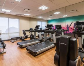 Well equipped fitness center at Hyatt Place Houston – North.