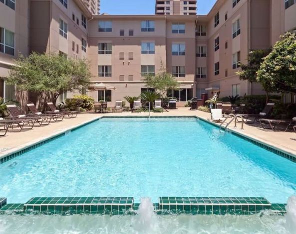 Stunning outdoor pool at Hyatt House Houston / Galleria.