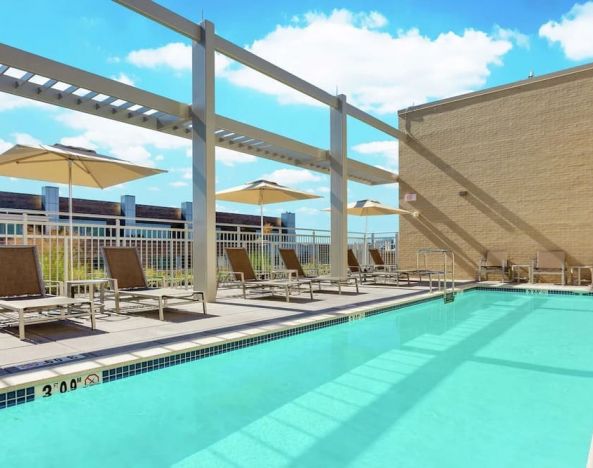 Stunning outdoor pool at Hyatt Place DC Georgetown West End.