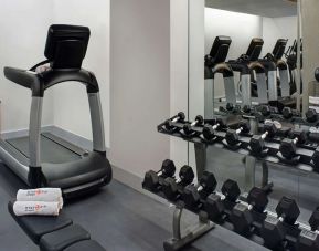 Well equipped fitness center at Hyatt Herald Square New York.